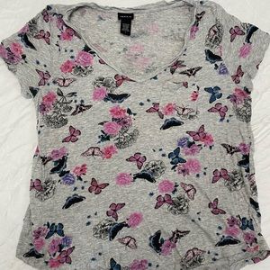 Cute grey butterfly top